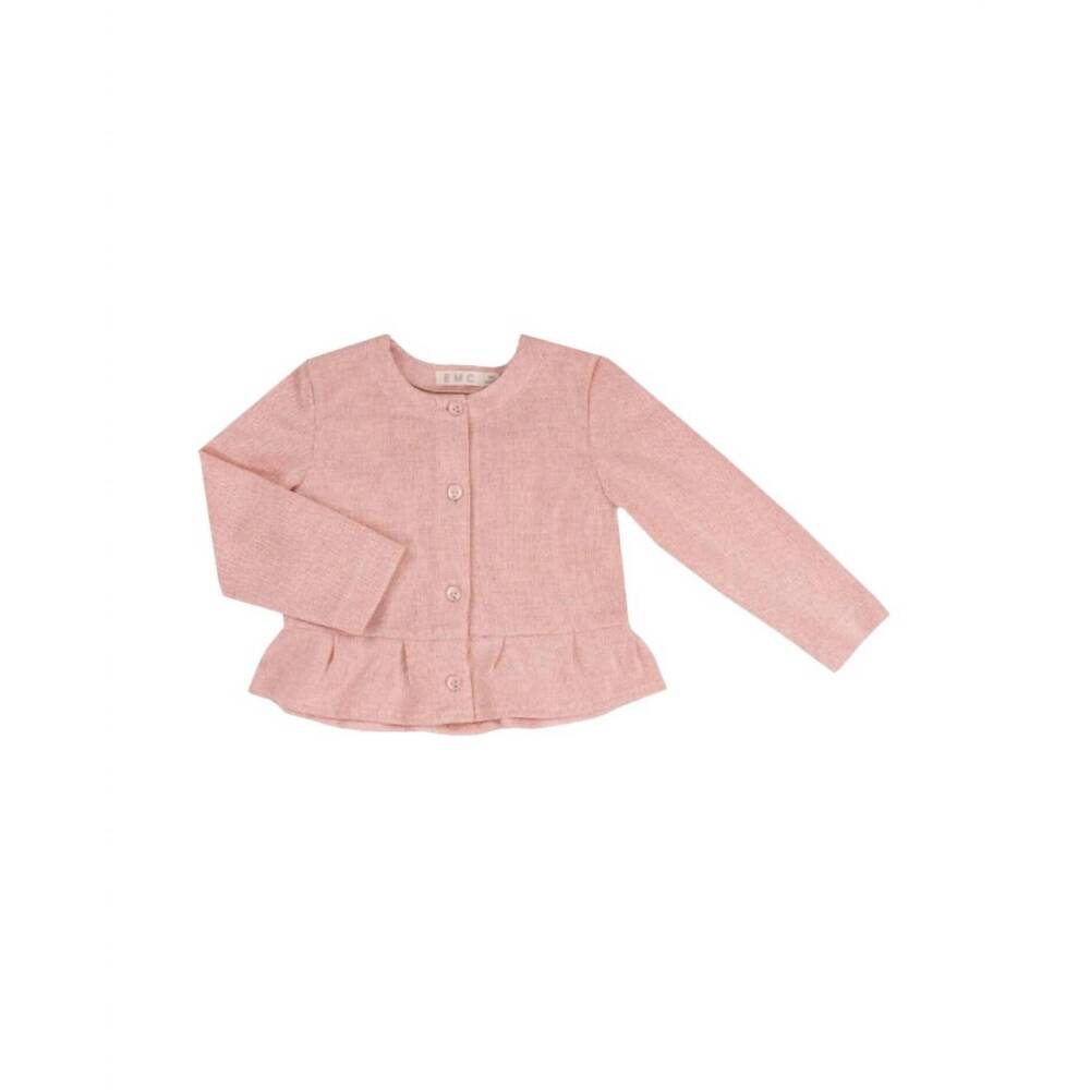 NEW EMC kid's knitted jacket with lurex in peach